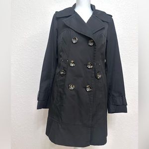 Jones New York Trench Coat Black M